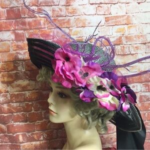 Daniele Meucci Fuchsia and Purple  Kentucky Derby Church Hat